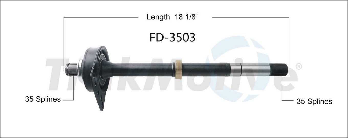 Front Right CV Intermediate Shaft TrakMotive-FD-3503