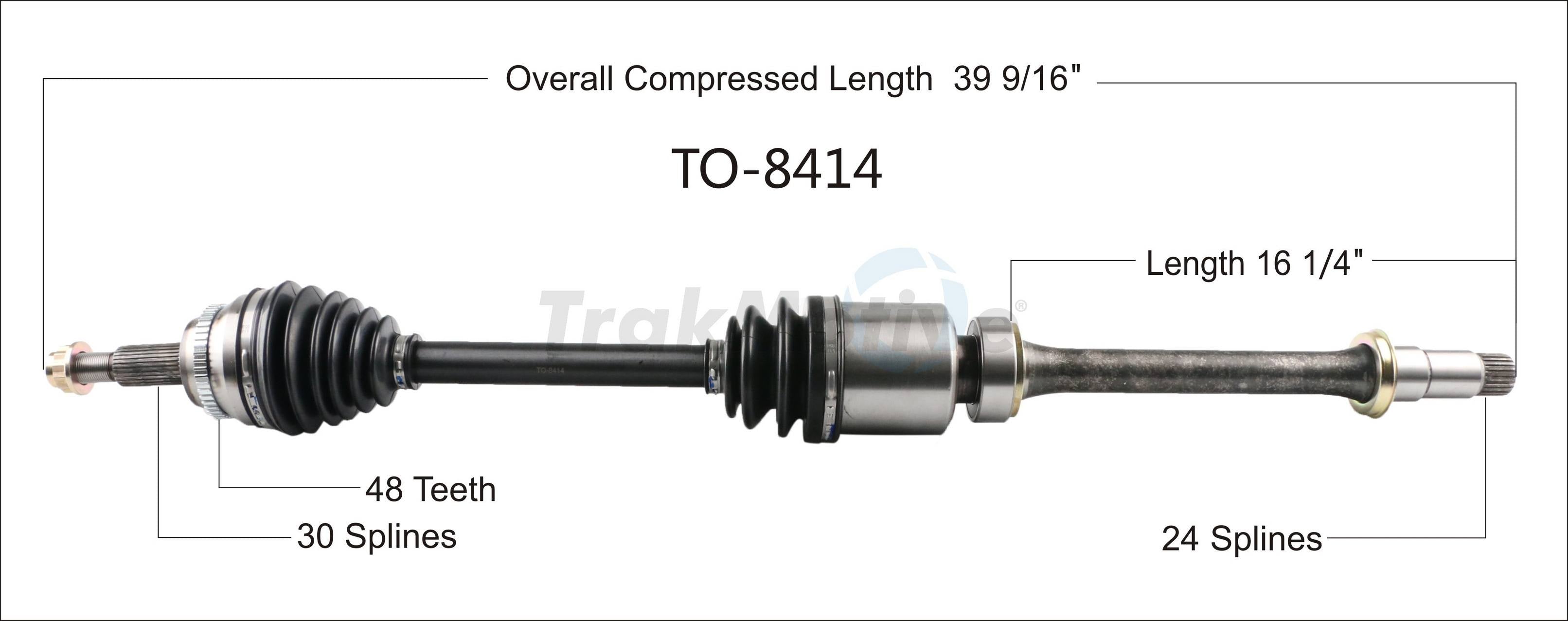 Front Right CV Axle Shaft TrakMotive-TO-8414